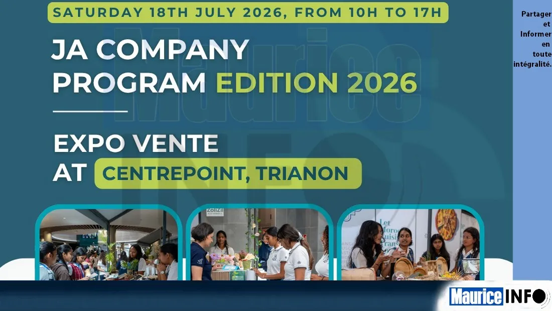 Île Maurice : L&rsquo;entreprenariat des jeunes à l&rsquo;honneur avec le JA Company Program Expo Vente 2026